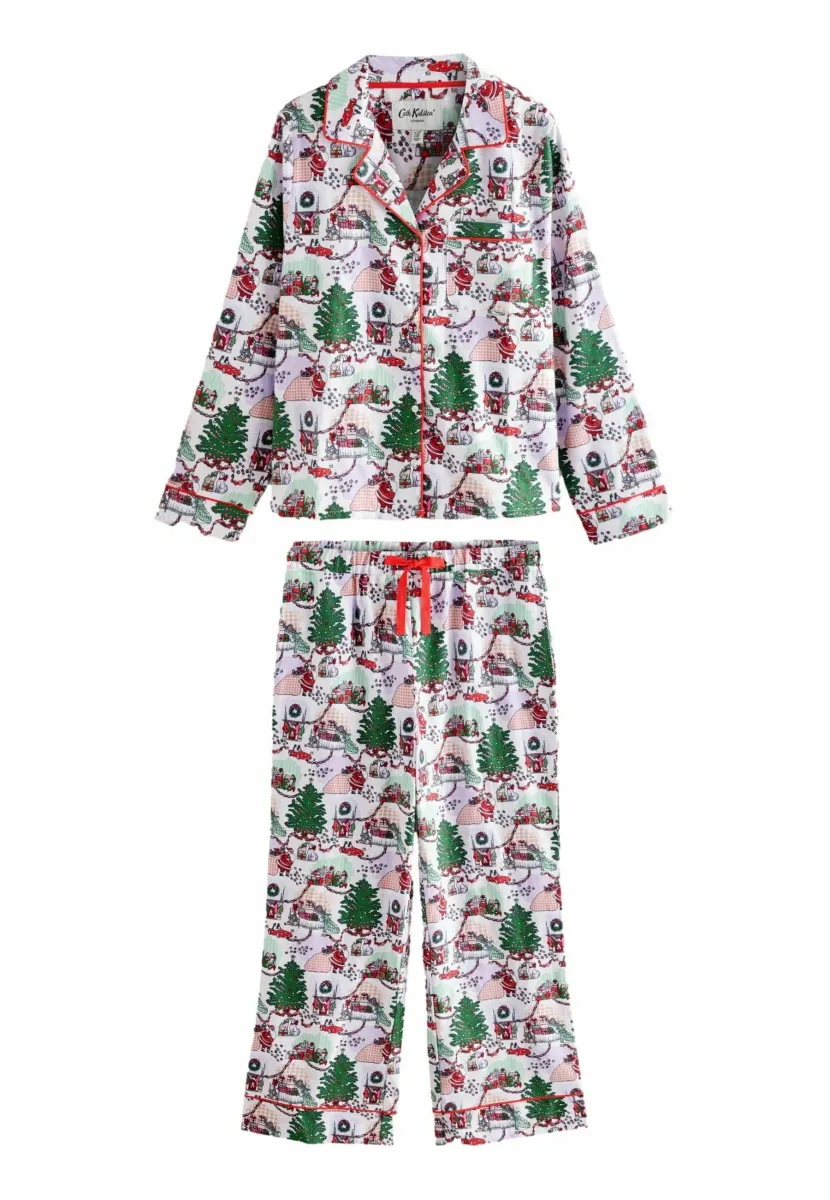 REGULAR FIT - Pyjama - green christmas house
