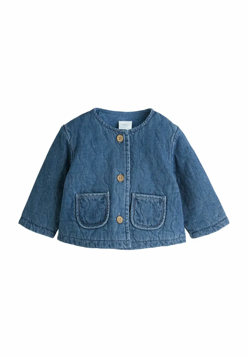 REGULAR FIT - QUILTED - Strickjacke - blue denim