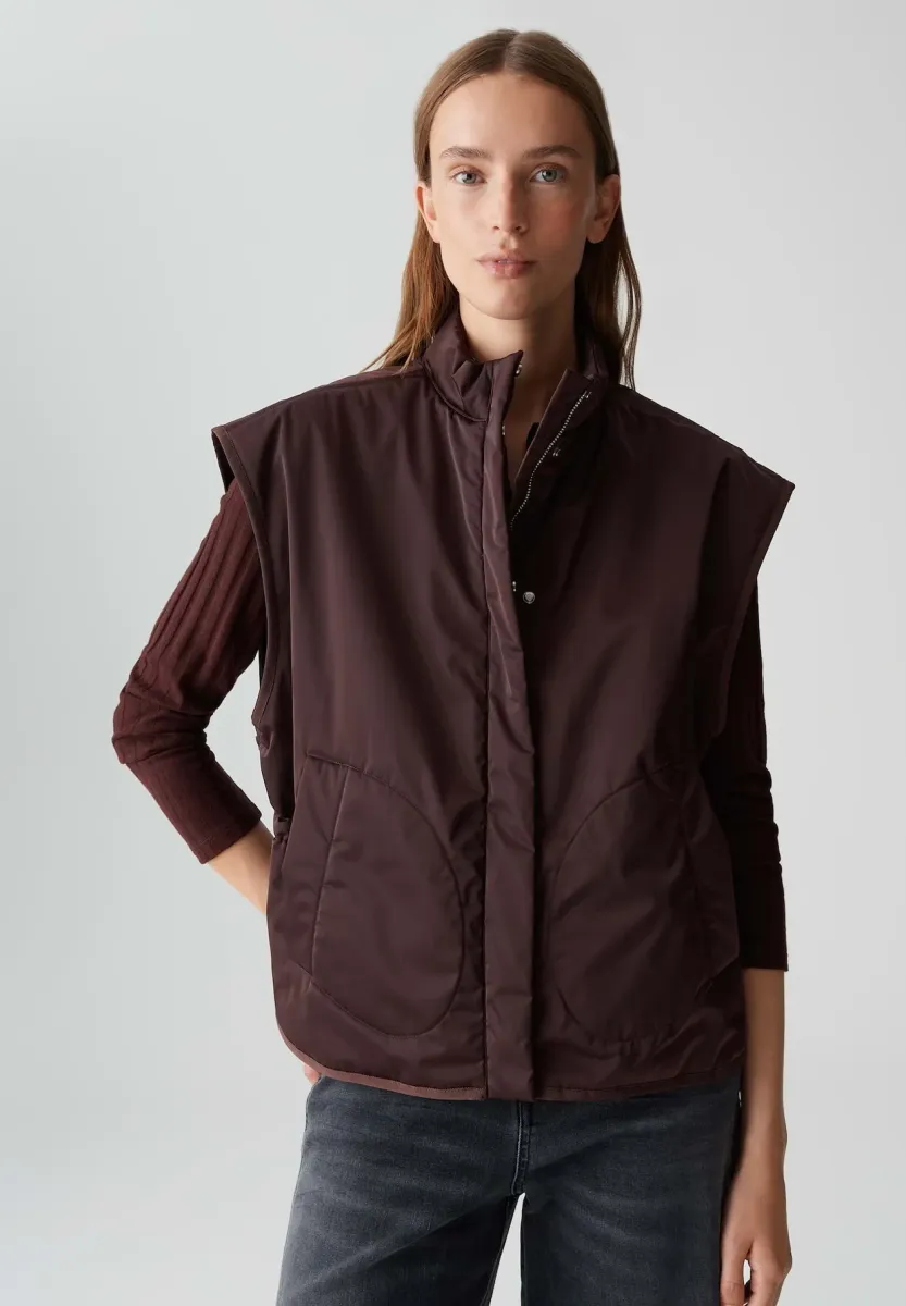 REGULAR FIT QUILTED - Weste - dark grape