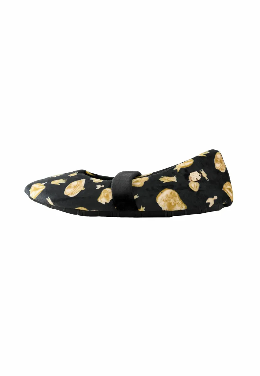 REGULAR FIT - Riemchenballerina - black gold-coloured