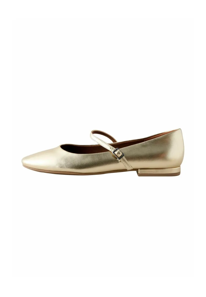 REGULAR FIT  - Riemchenballerina - gold