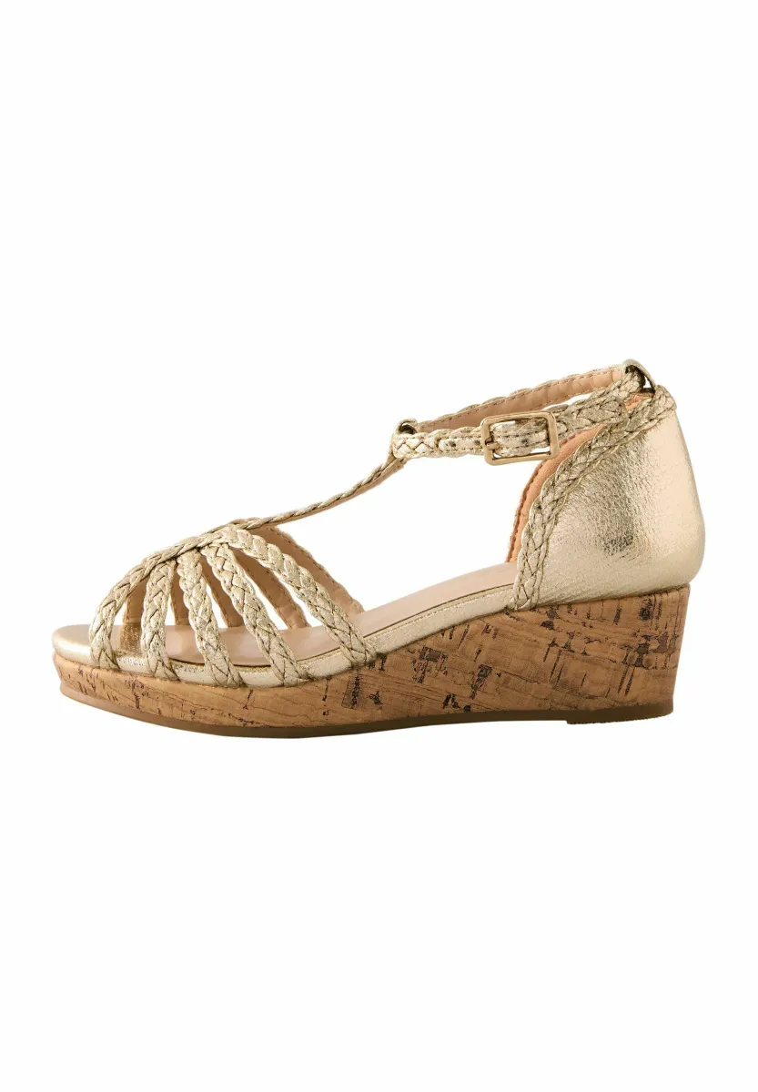 REGULAR FIT - Riemensandalette - gold