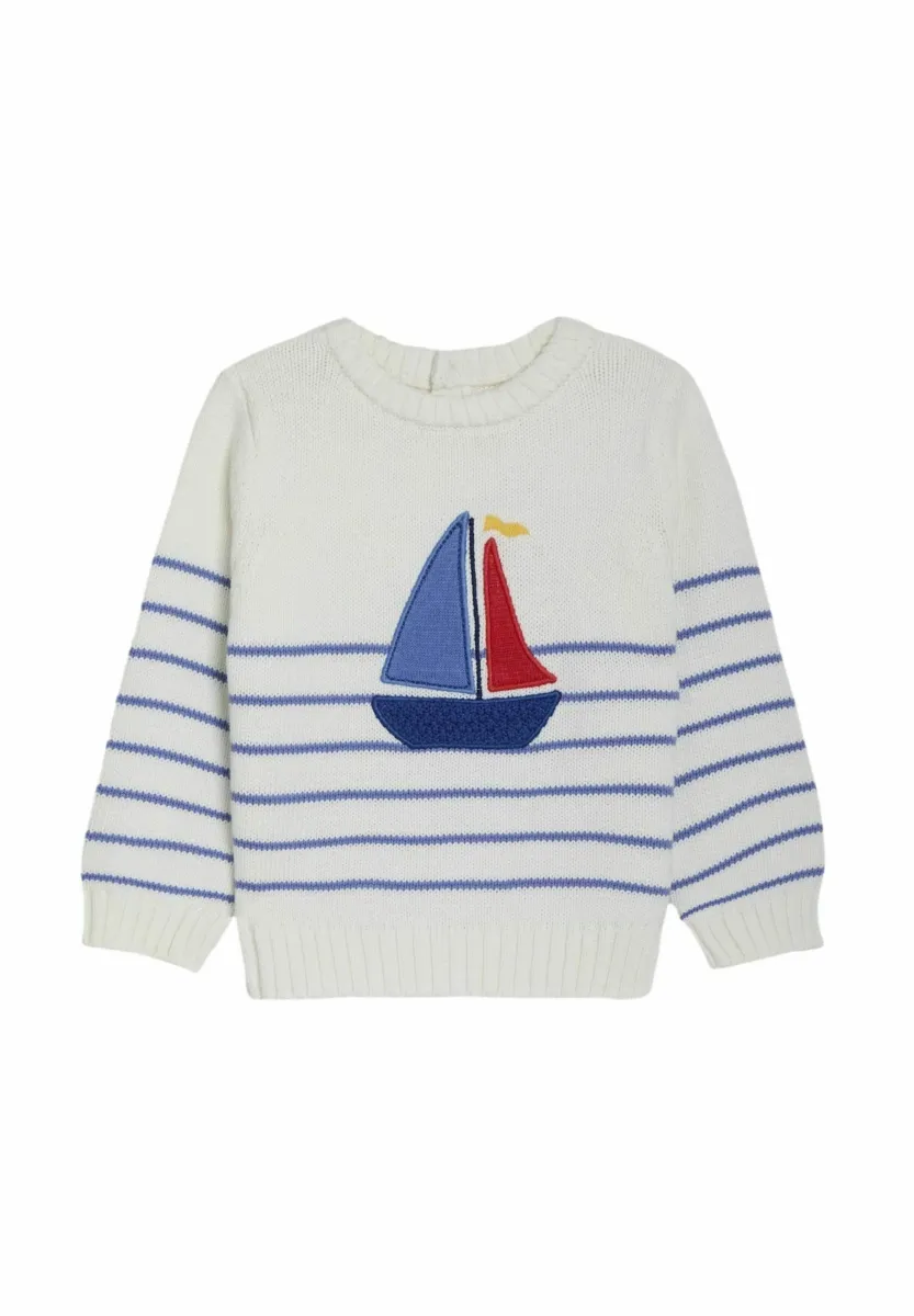 REGULAR FIT - SAILBOAT - Strickpullover - cream