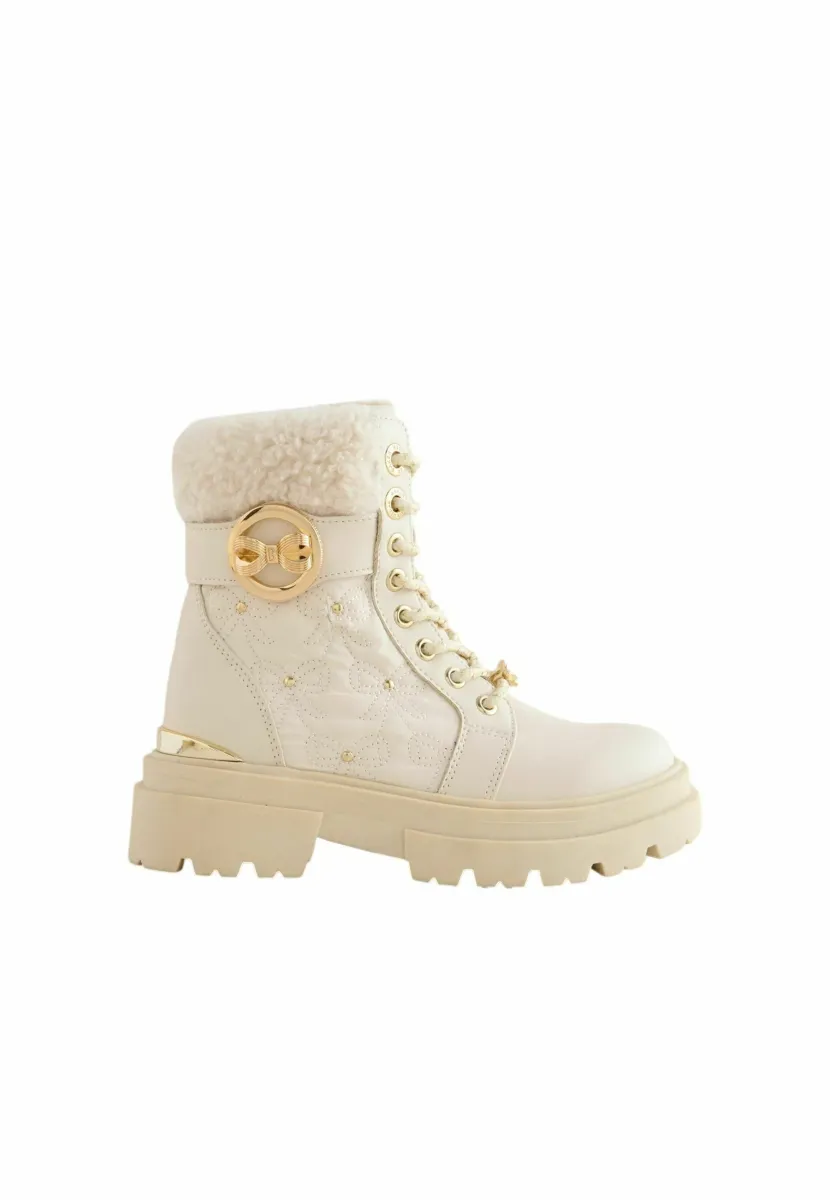 REGULAR FIT - Schnürstiefelette - bone