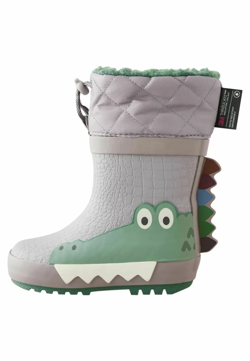 REGULAR FIT - Schnürstiefelette - grey crocodile