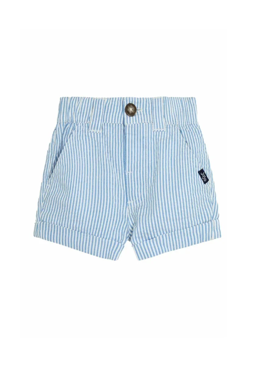REGULAR FIT - SEERSUCKER STRIPE - Shorts - blue