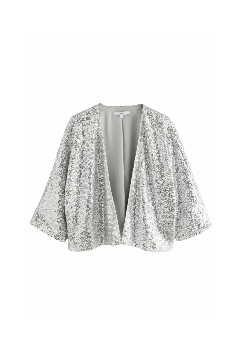 REGULAR FIT - SEQUIN - Blazer - silver