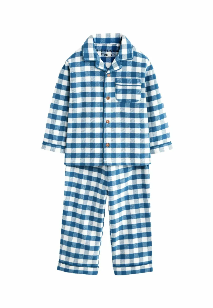 REGULAR FIT SET - Nachtwäsche Set - blue white check