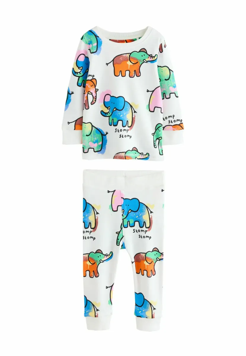 REGULAR FIT - SET - Nachtwäsche Set - ecru blue pink elephant