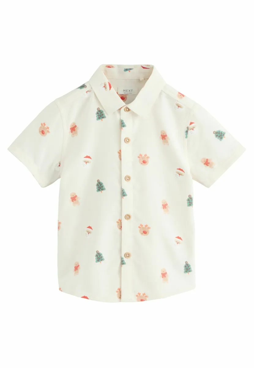 REGULAR FIT - SHORT SLEEVE CHRISTMAS CHARACTER - Hemd - ecru