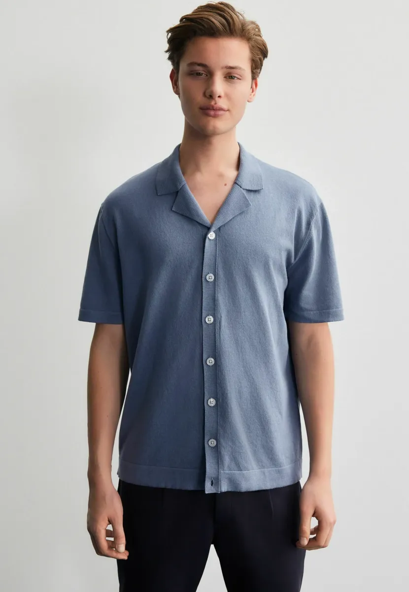 REGULAR FIT - SHORT SLEEVE - Hemd - slate blue