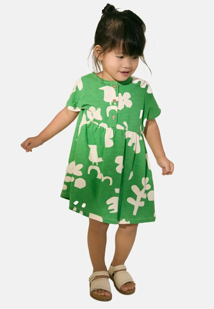 REGULAR FIT - SHORT SLEEVE - Jerseykleid - green character print