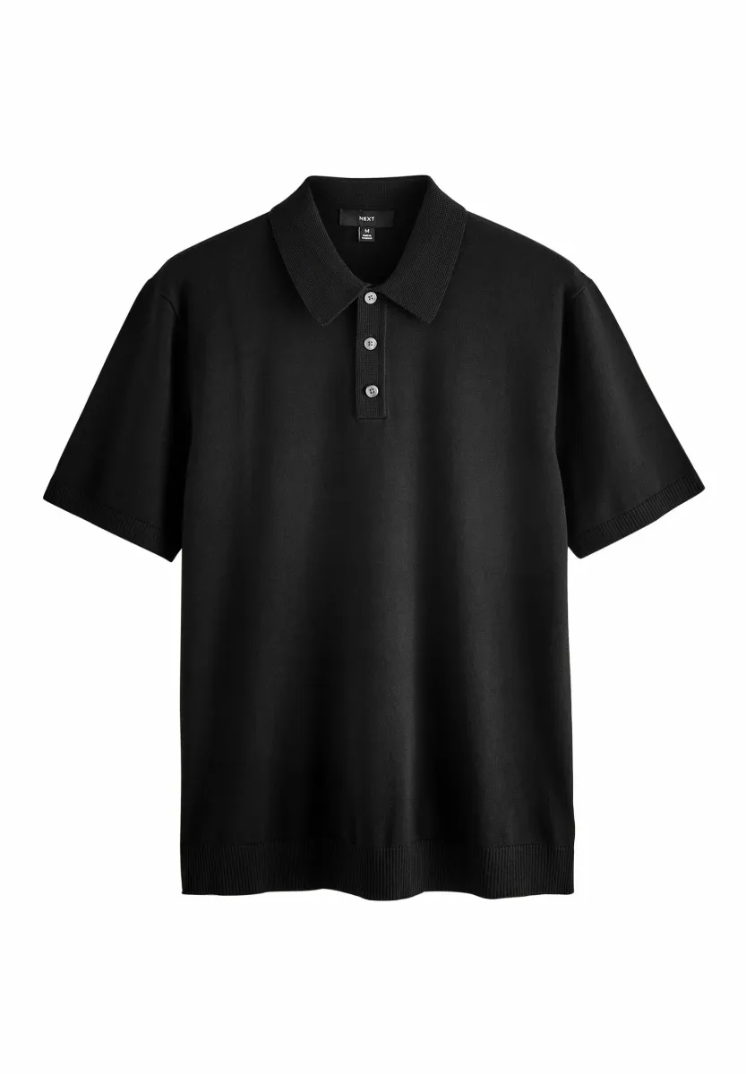 REGULAR FIT SHORT SLEEVE - Poloshirt - black