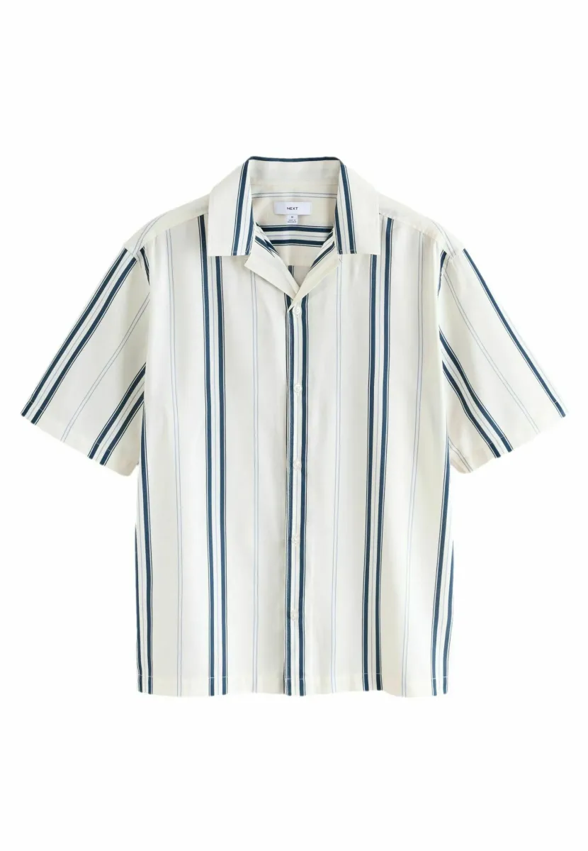 REGULAR FIT - SHORT SLEEVE STRIPE - Hemd - white blue