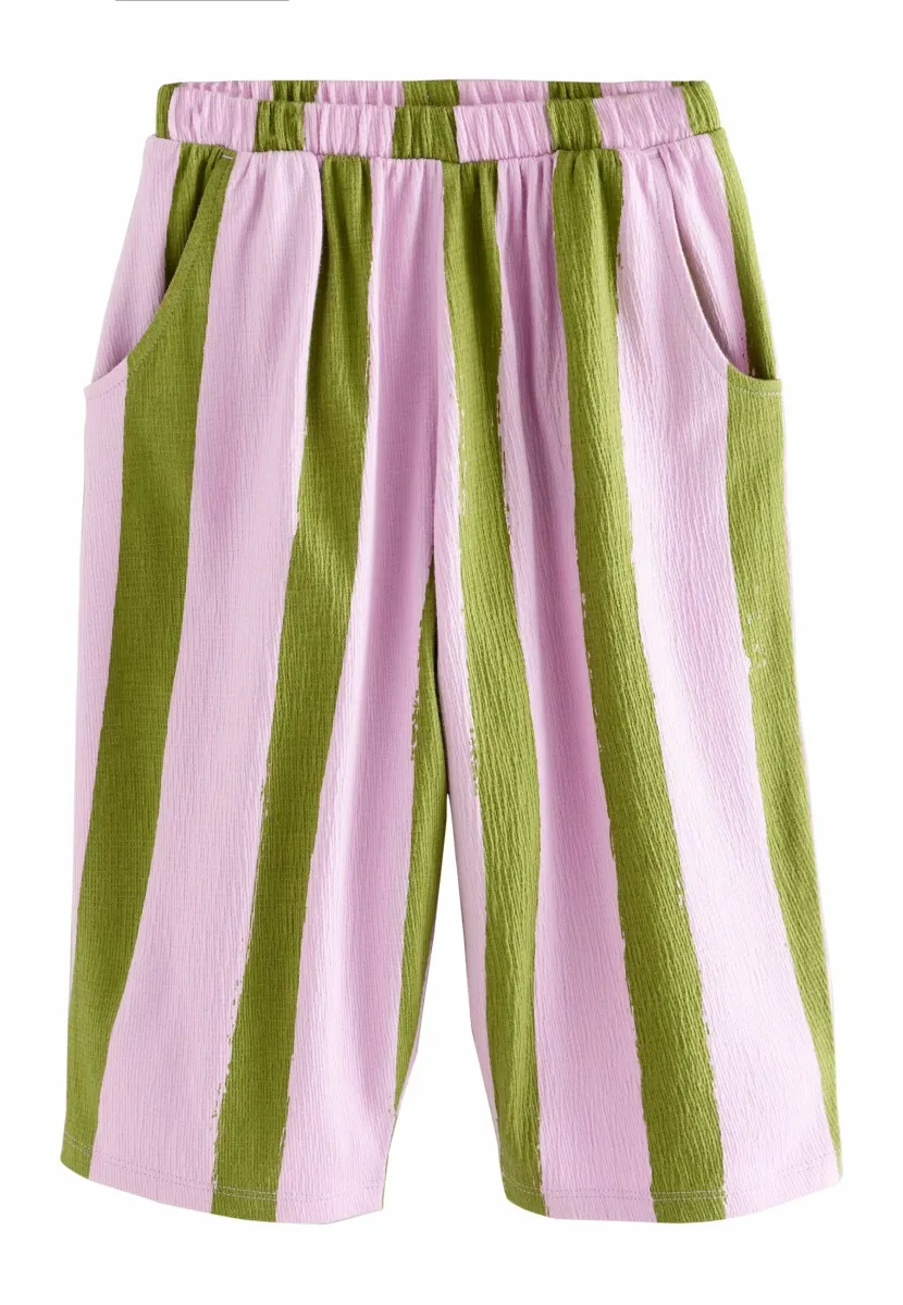 REGULAR FIT - Shorts - pink and green stripe