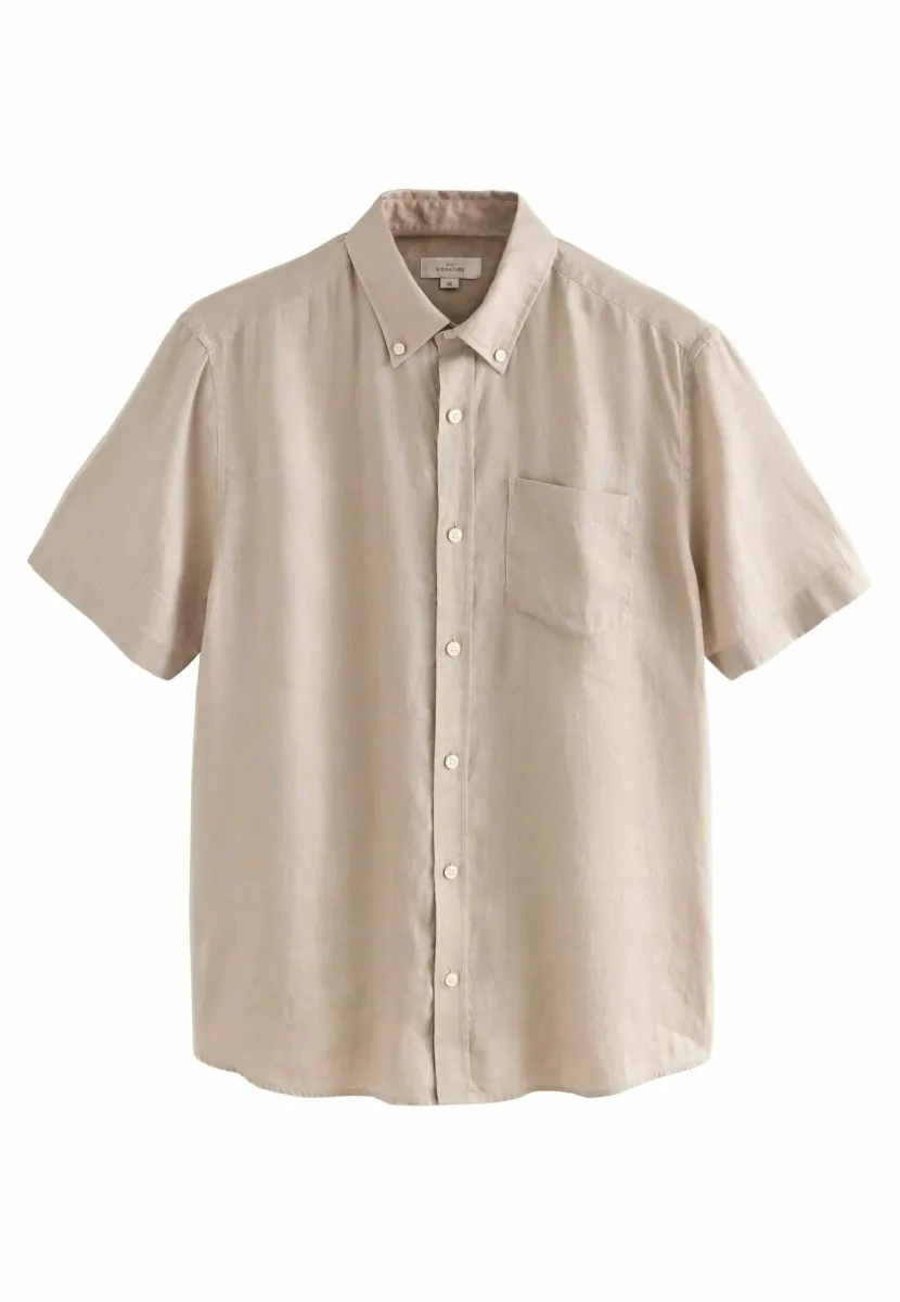 REGULAR FIT - SIGNATURE SHORT SLEEVE - Hemd - stone natural