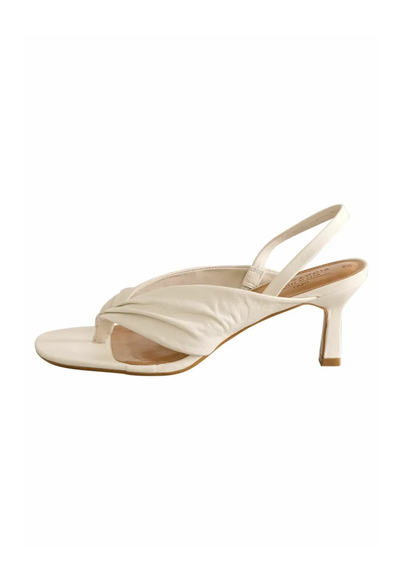 REGULAR FIT - SIGNATURE TOE THONG SLINGBACK - Zehentrenner - white