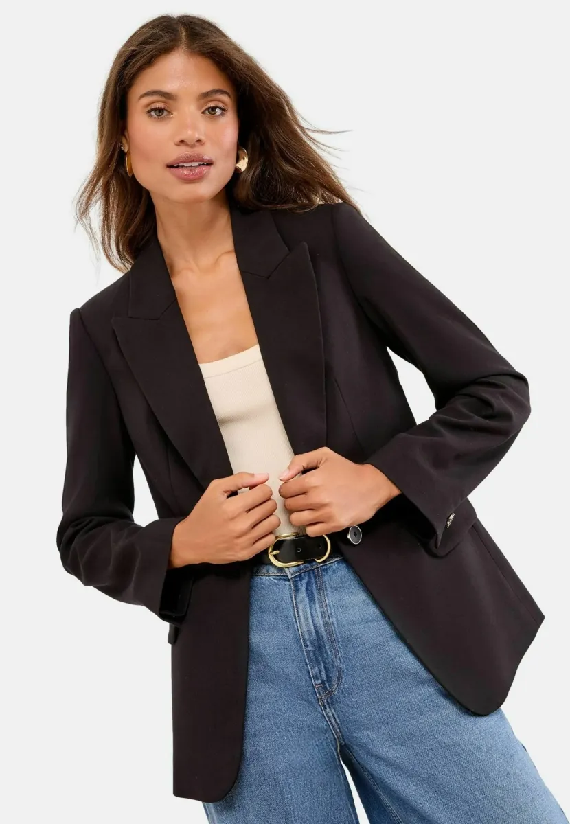 REGULAR FIT SINGLE BREASTED  - Blazer - black
