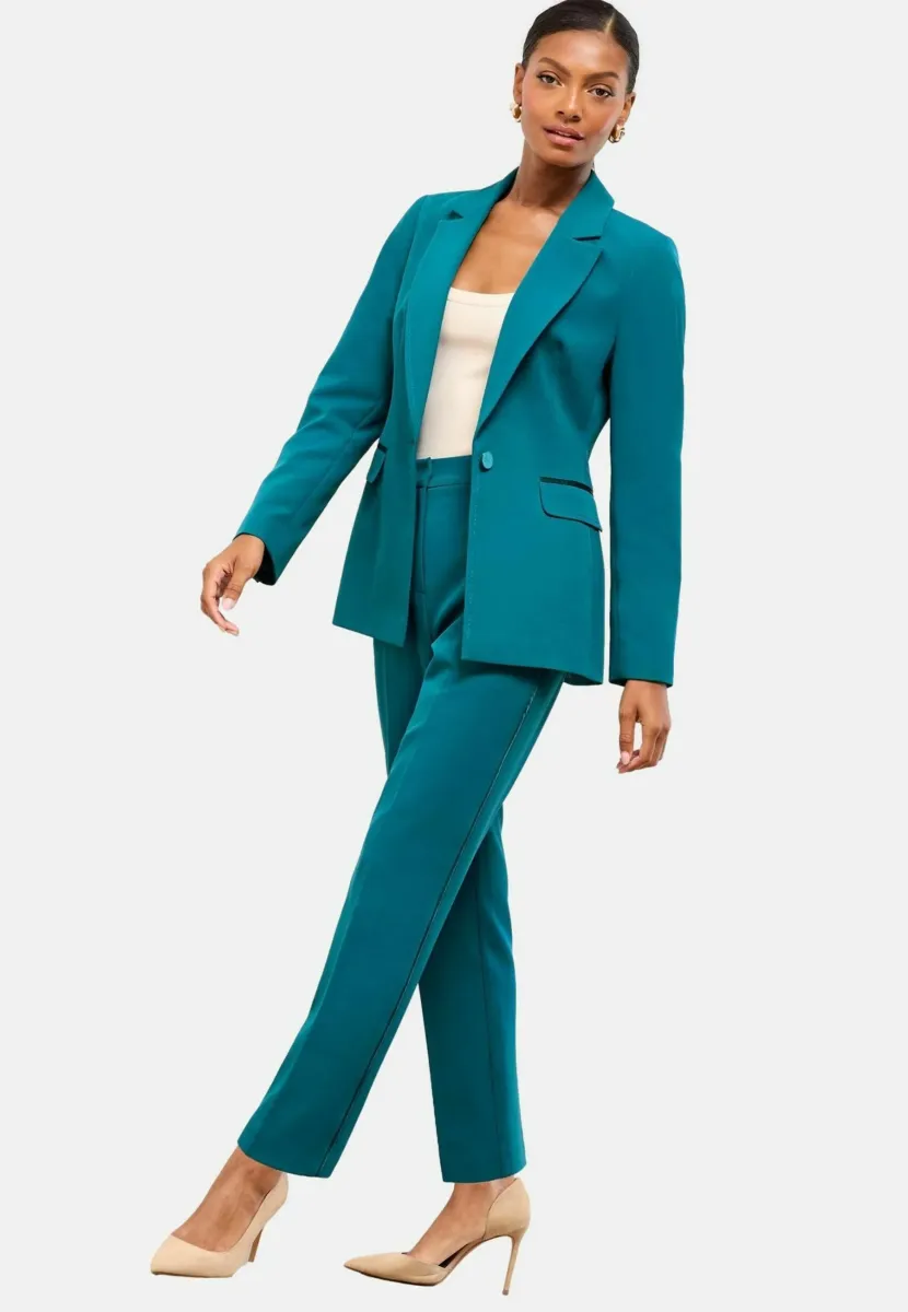 REGULAR FIT - SINGLE BREASTED STAB STITCH  - Blazer - teal blue