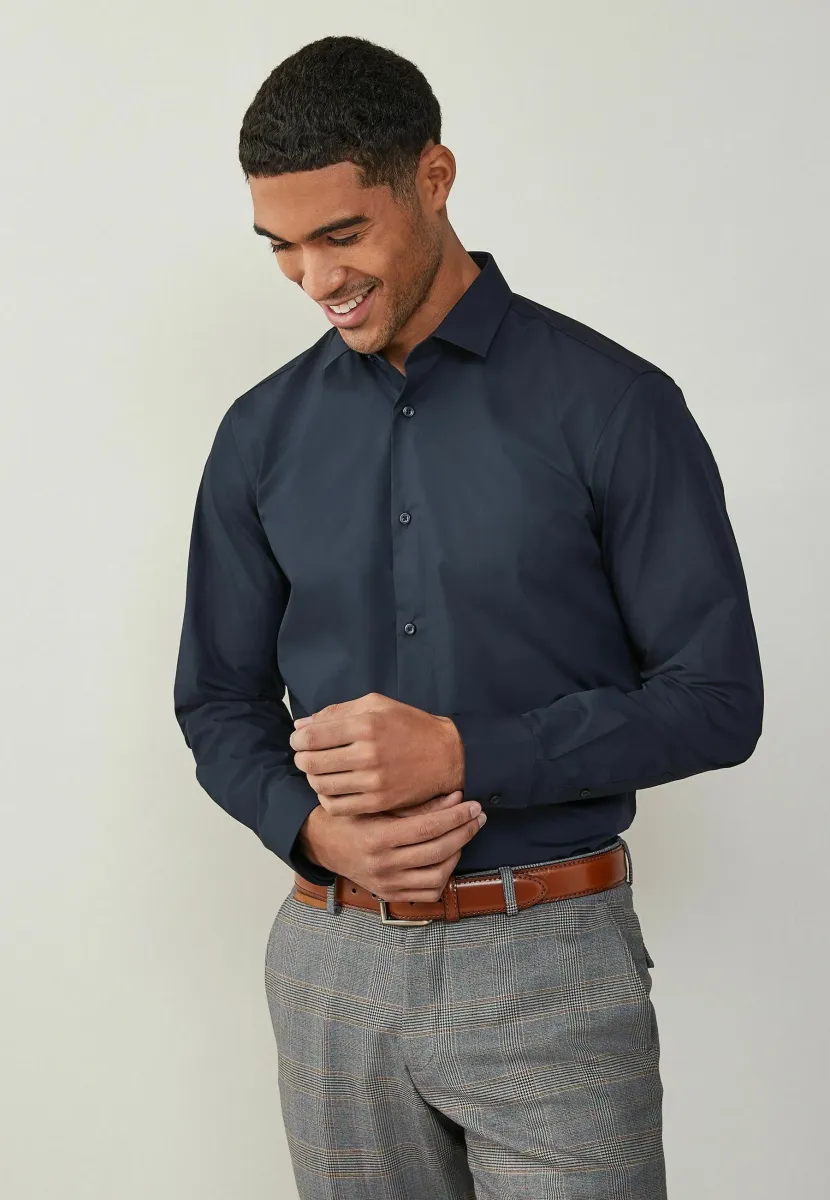 REGULAR FIT SINGLE CUFF - Businesshemd - blue navy