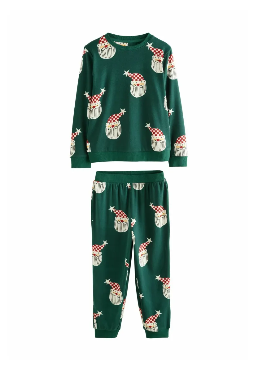 REGULAR FIT - SINGLE FAMILY CHRISTMAS SET - Nachtwäsche Set - green/red/white santa all-over print