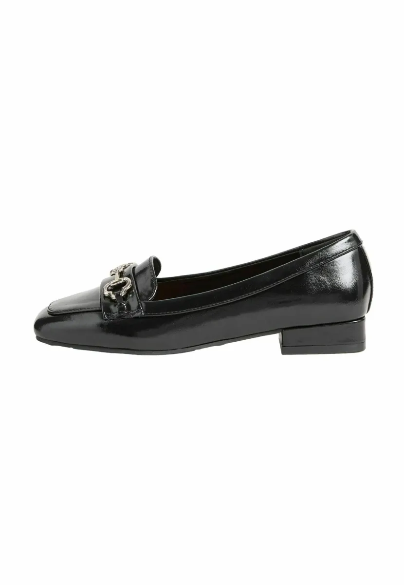 REGULAR FIT - SNAFFLE SQAURE TOE LOW BLOCK HEEL COMFORT LOAFER - Slipper - black