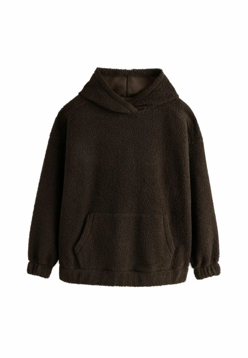 REGULAR FIT - SOFT BORG LONGSLEEVE - Fleecepullover - chocolate brown