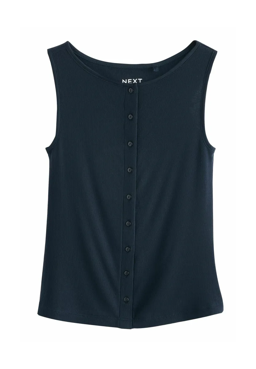 REGULAR FIT - SOFT TOUCH SLEEVELESS BUTTON THROUGH CONTAINING - Weste - inky navy