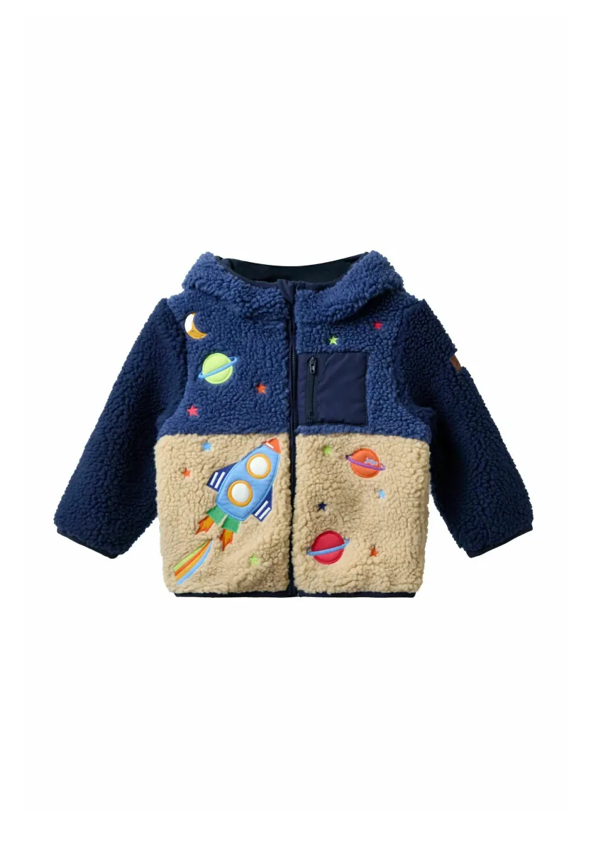 REGULAR FIT - SPACE ROCKET APPLIQUÉ - Fleecejacke - navy blue