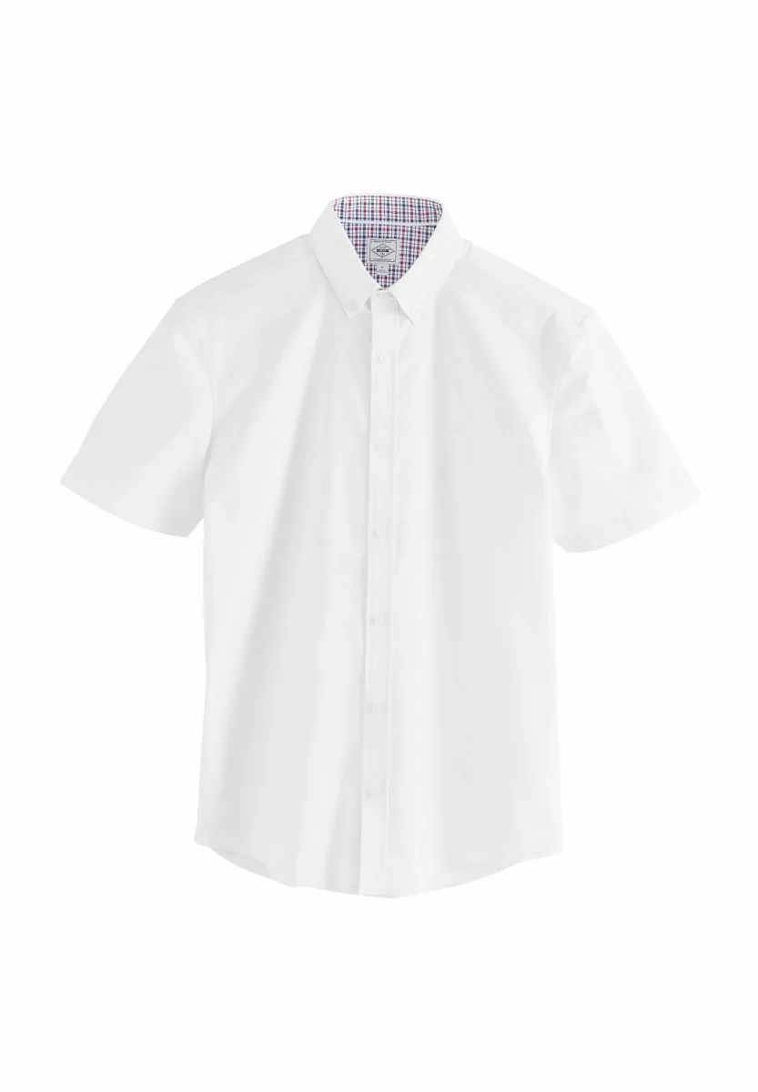 REGULAR FIT - STRETCH OXFORD SHORT SLEEVE - Hemd - white