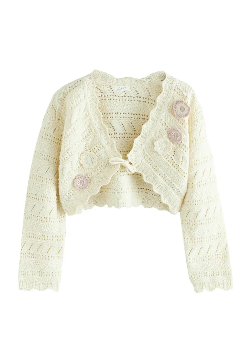 REGULAR FIT - Strickjacke - ecru