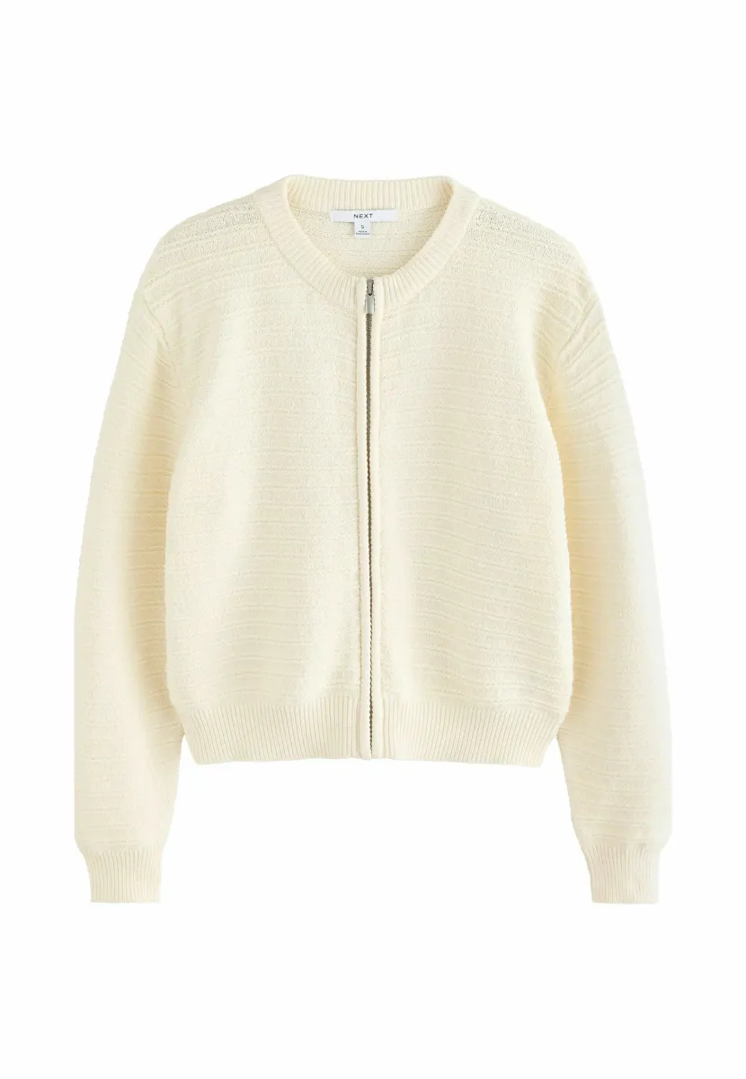 REGULAR FIT - Strickjacke - white ecru