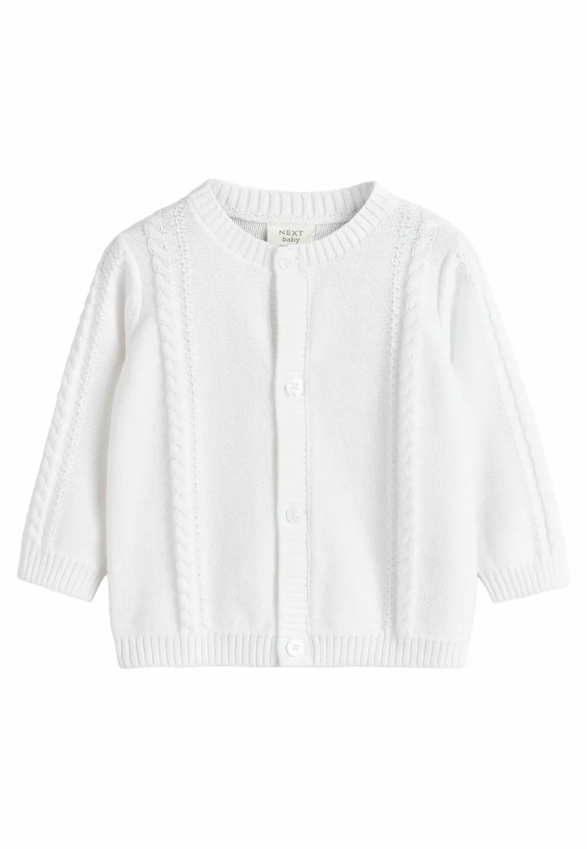 REGULAR FIT - Strickjacke - white