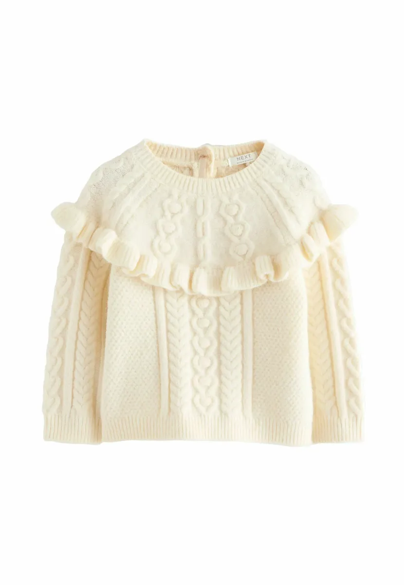 REGULAR FIT - Strickpullover - ecru
