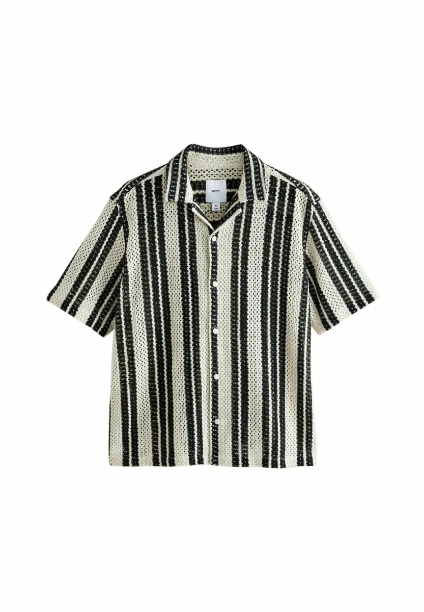 REGULAR FIT-STRIPE SHORT SLEEVE - Hemd - monochrome