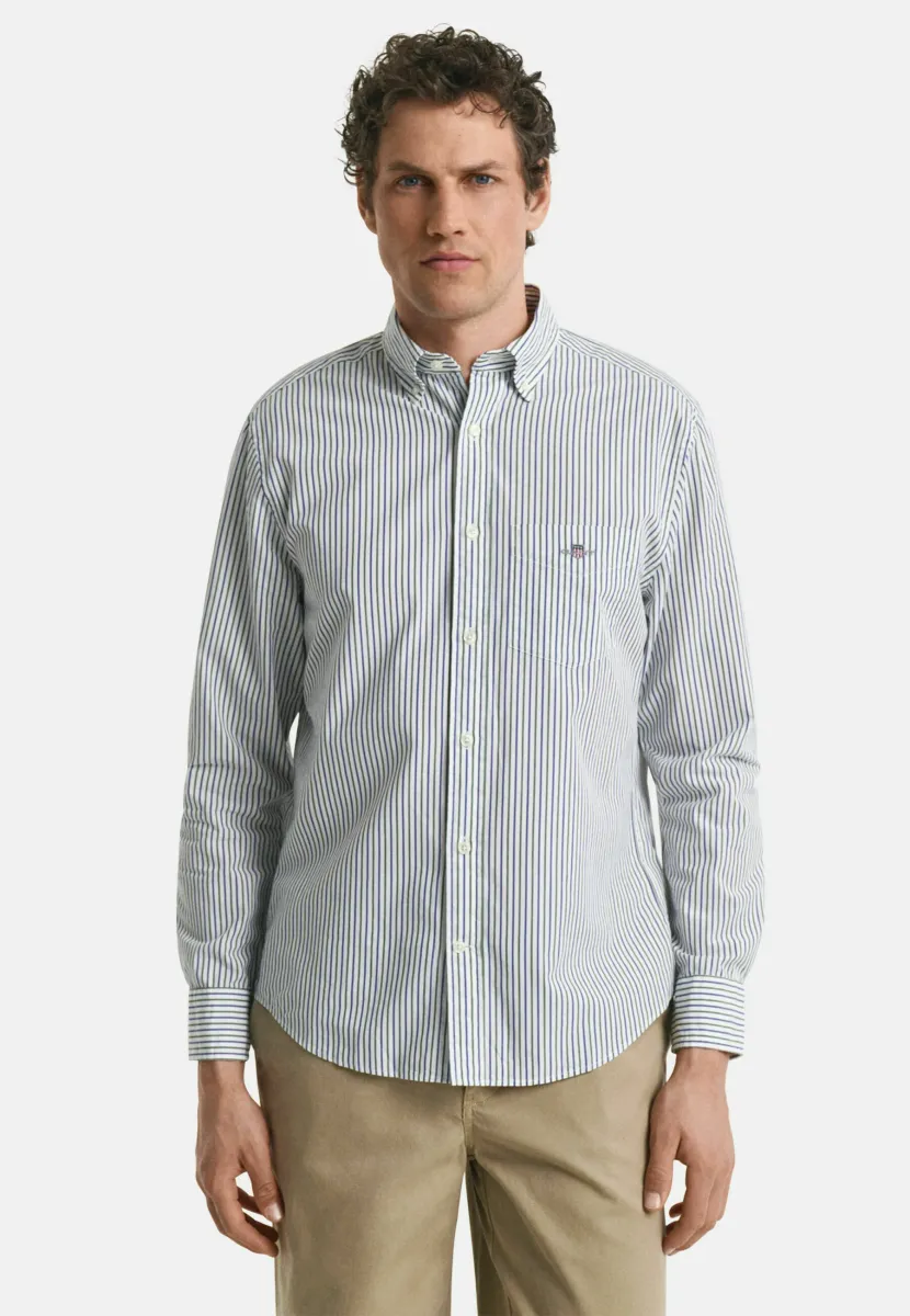 REGULAR FIT STRIPED - Hemd - forest green