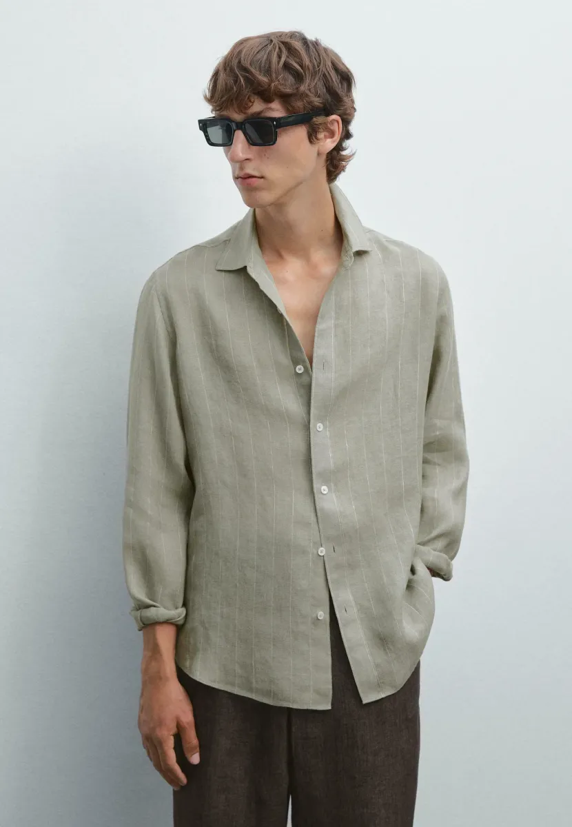 REGULAR FIT STRIPED - Hemd - green