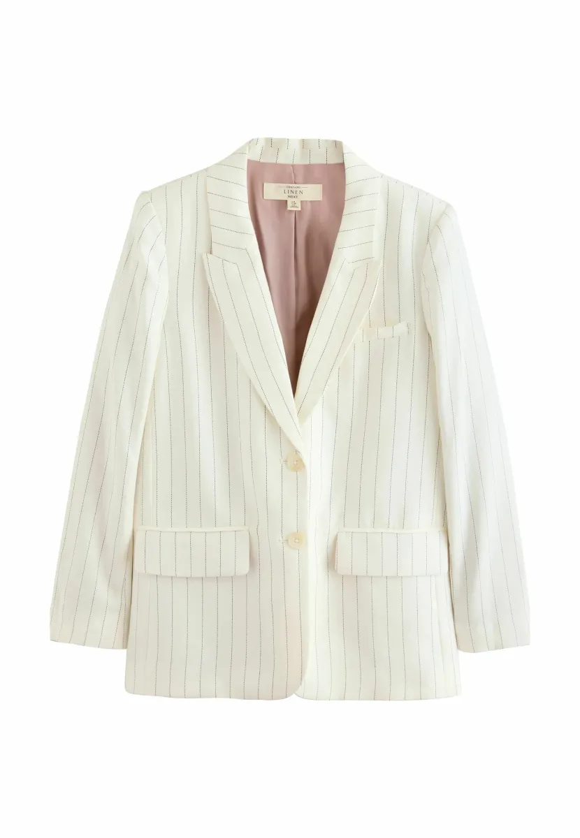 REGULAR FIT - STRIPED SINGLE BREASTED  - Blazer - black white