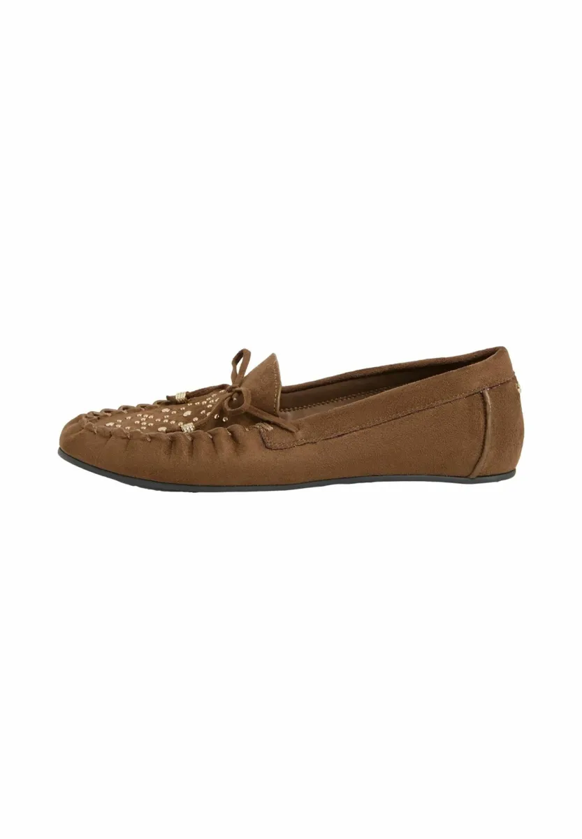 REGULAR FIT - STUDDED CASUAL LOAFERS - Slipper - chocolate brown