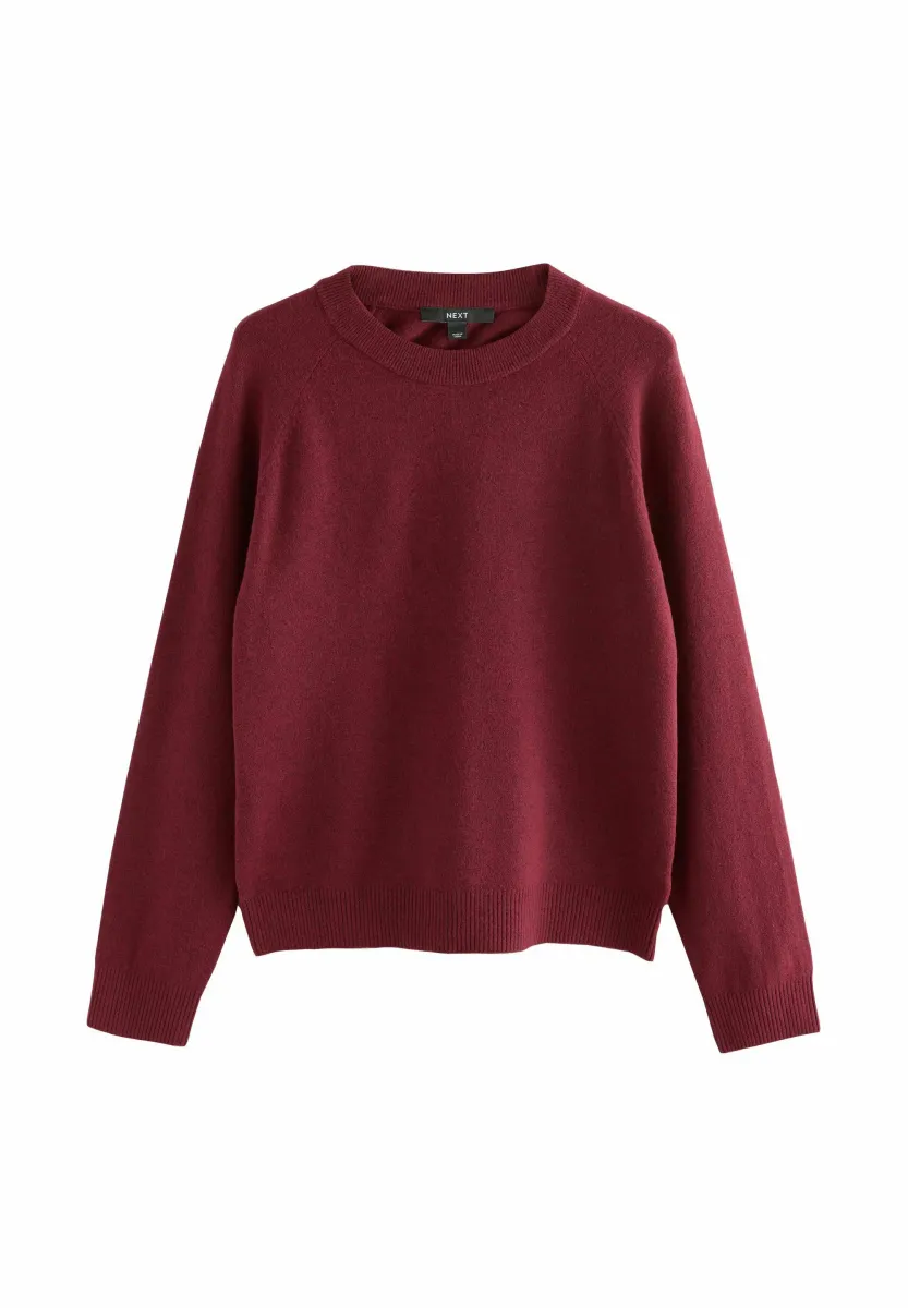 REGULAR FIT - SUPER SOFT CREW NECK LONG SLEEVE - Strickpullover - burgundy red
