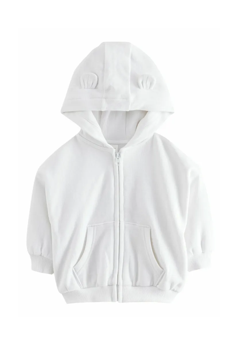 REGULAR FIT  - Sweatjacke - white