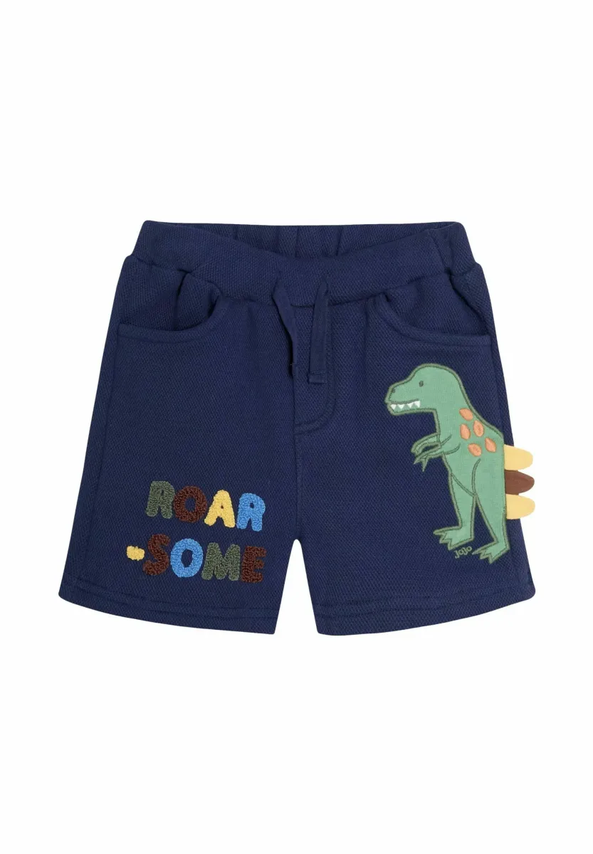 REGULAR FIT - T-REX APPLIQUÉ TEXTURED - Jogginghose - navy