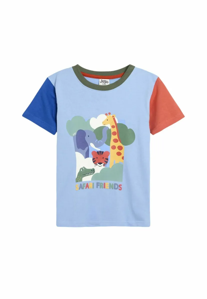 REGULAR FIT  - T-Shirt print - blue safari scene