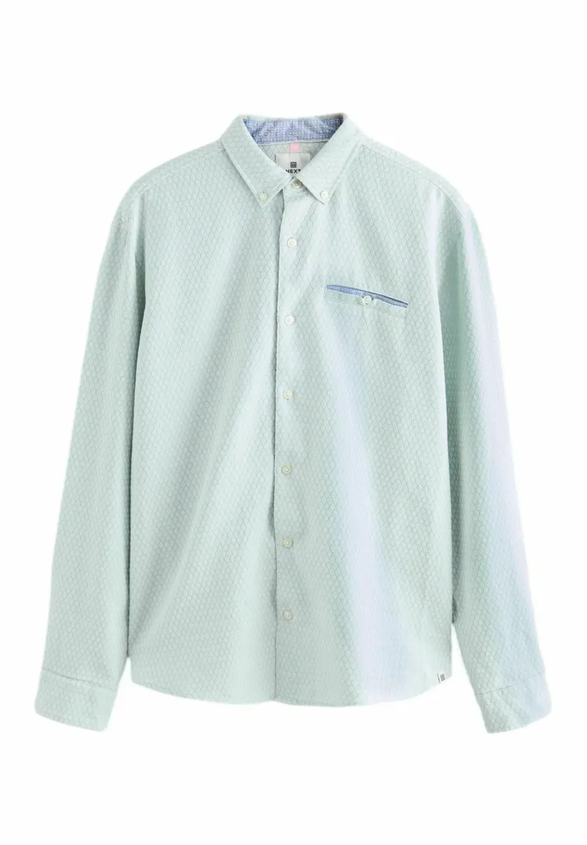 REGULAR FIT - TEXTURED LONG SLEEVE - Hemd - green