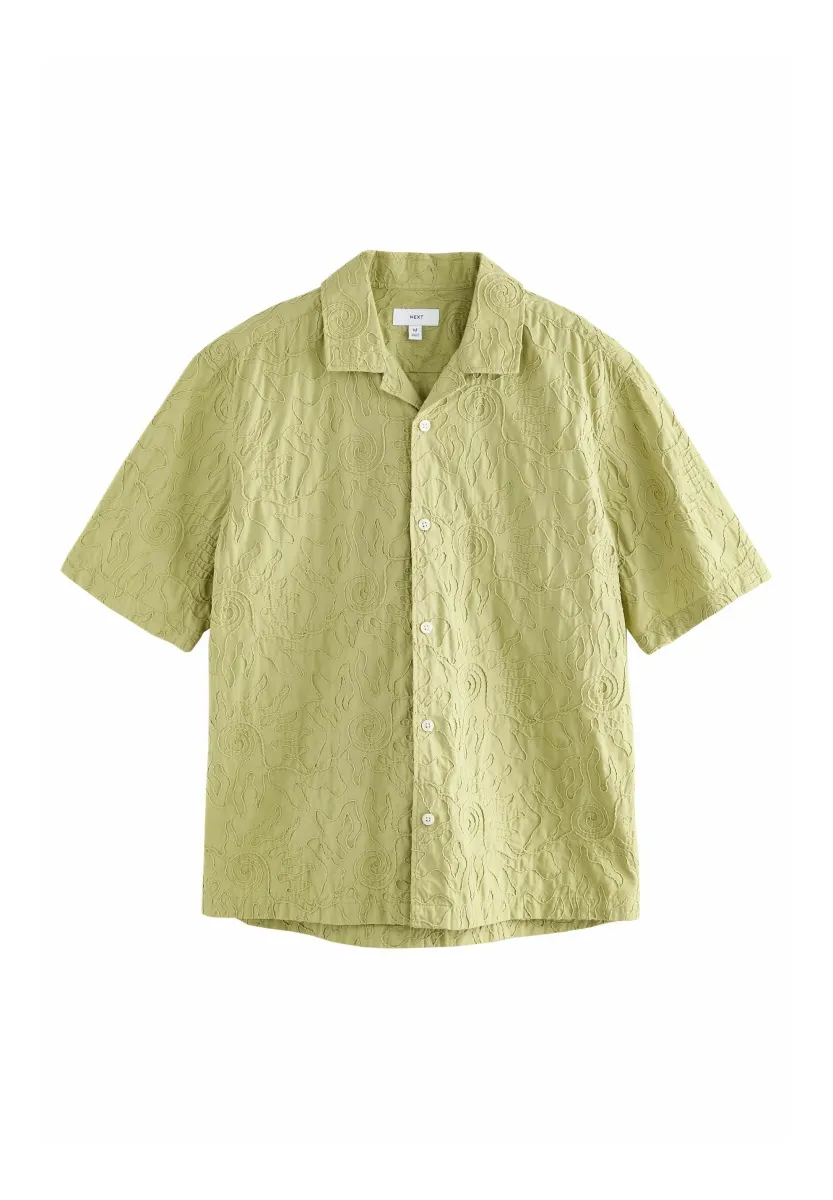 REGULAR FIT - TEXTURED SHORT SLEEVE  - Hemd - green