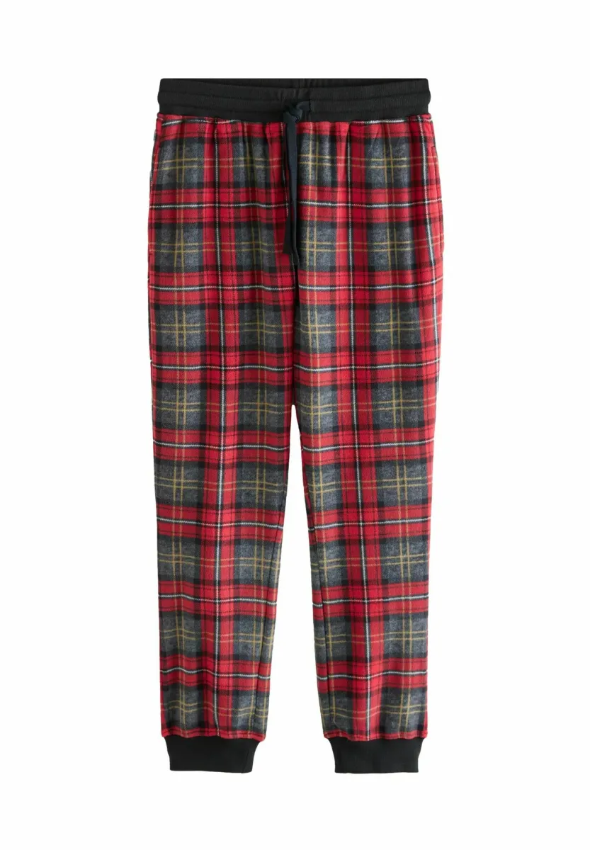 REGULAR FIT - THERMAL CUFFED CHECK - Nachtwäsche Hose - red tartan