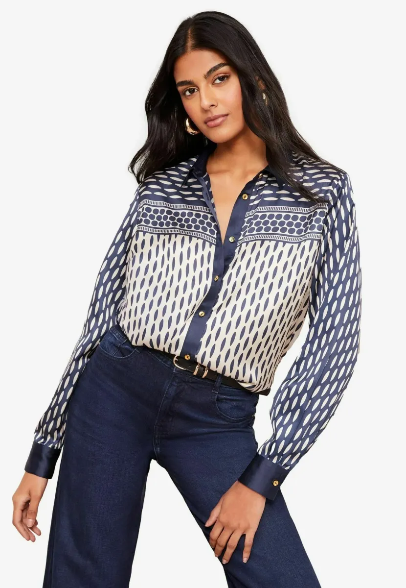 REGULAR FIT - THROUGH - Hemdbluse - navy