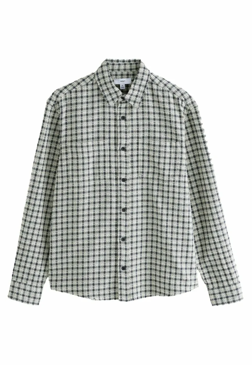 REGULAR FIT - TWIN POCKET LONG SLEEVE CHECK  - Hemd - ecru