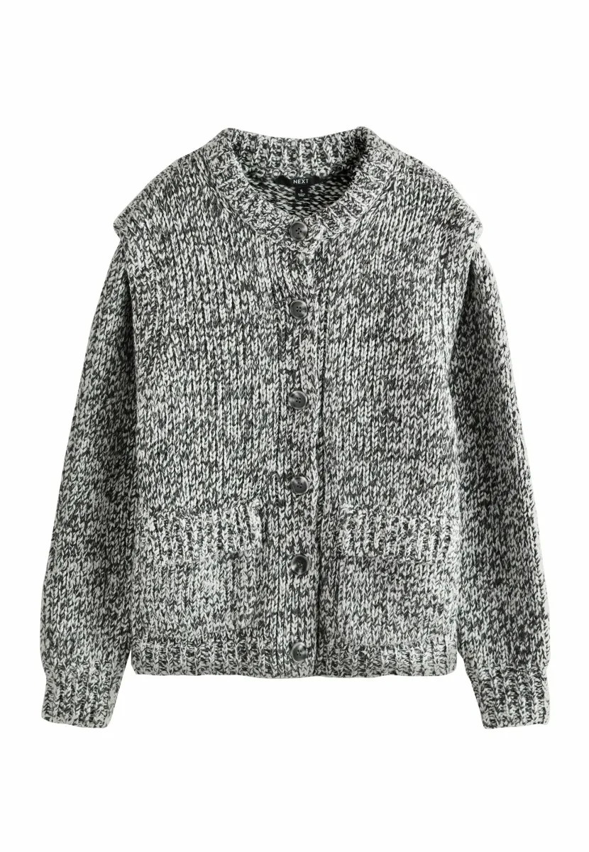 REGULAR FIT - TWIST - Strickjacke - monochrome
