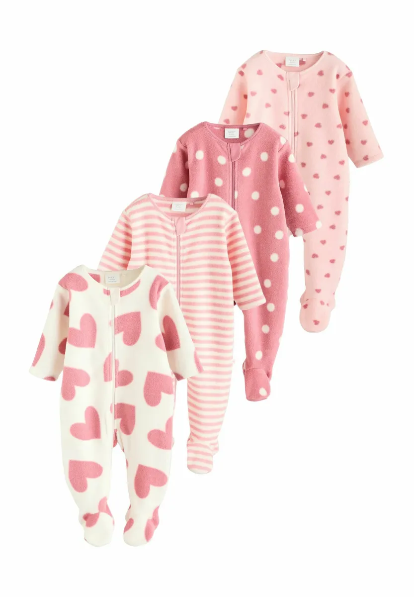 REGULAR FIT - TWO WAY ZIP  4 PACK - Strampler - pink